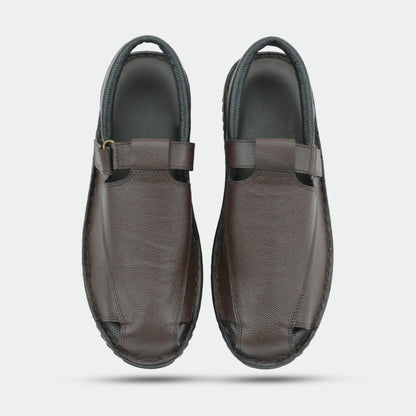 Senegal Peshawari sandals in 100% genuine leather, handmade for comfort and durability, featuring a classic brown design—ideal for traditional wear or everyday use.