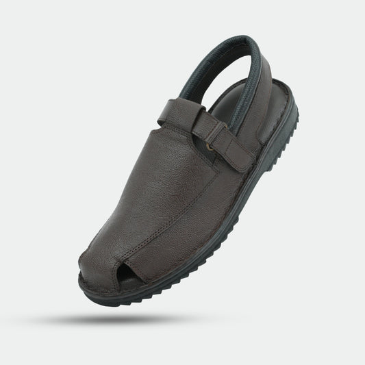Senegal Peshawari sandals in 100% genuine leather, handmade for comfort and durability, featuring a classic brown design—ideal for traditional wear or everyday use.